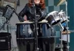 Patricia DelSordo playing congas